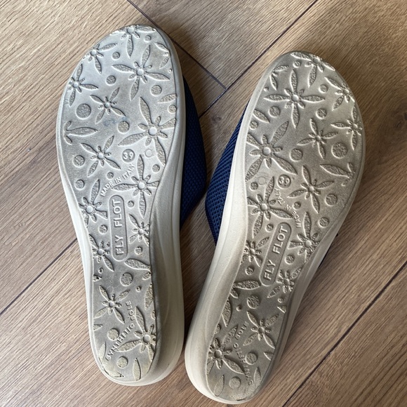 Fly flot Navy blue adjustable flip flops slides sz9 - Picture 2 of 6